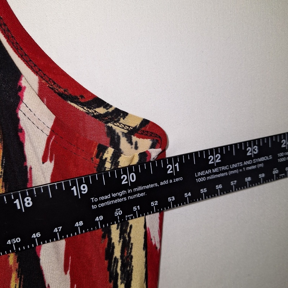 Southern Tribal Empire Waist‎ Dress V-neck Festival Bohemian 16W Midi-length - Picture 9 of 14